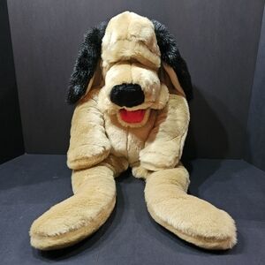 Vintage Large Plush Dog Hand Puppet 26" Bloodhound EUC